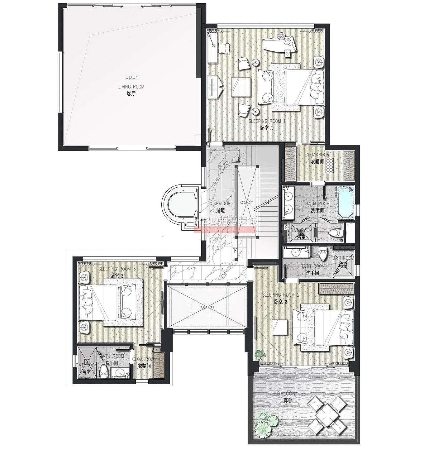 玖瓏湖別墅裝修 平面方案設計之三.jpg 玖瓏湖別墅裝修 平面方案設計之三.jpg